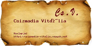 Csizmadia Vitália névjegykártya